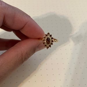Gold Tone Crystal CZ ring